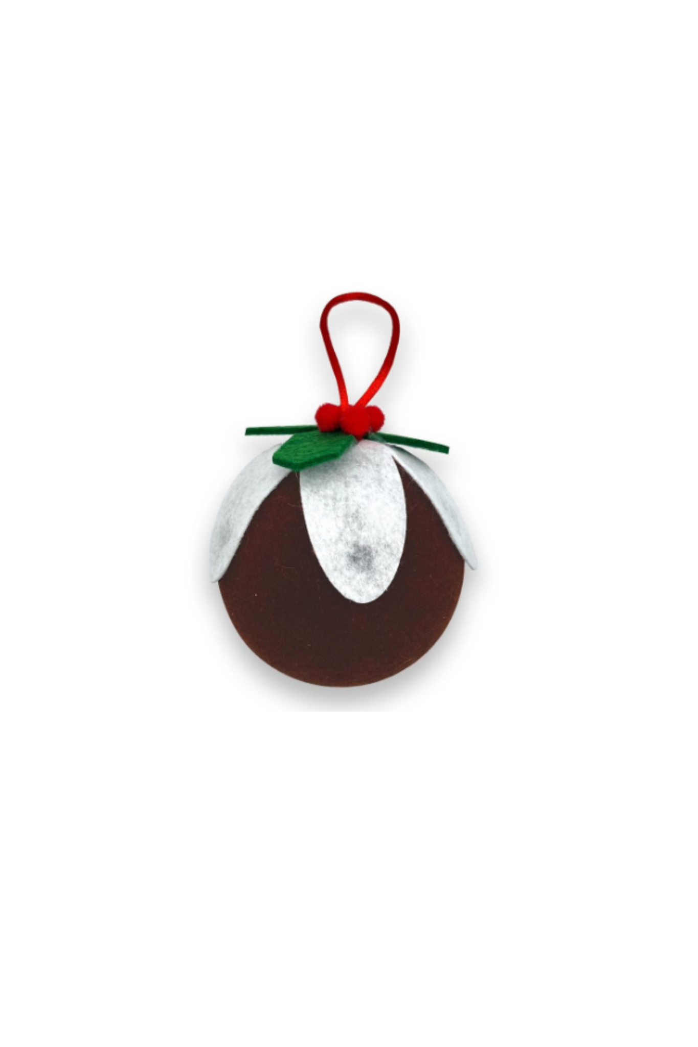 DISCOUNTED - Felt Christmas Pudding Hanging Decoration