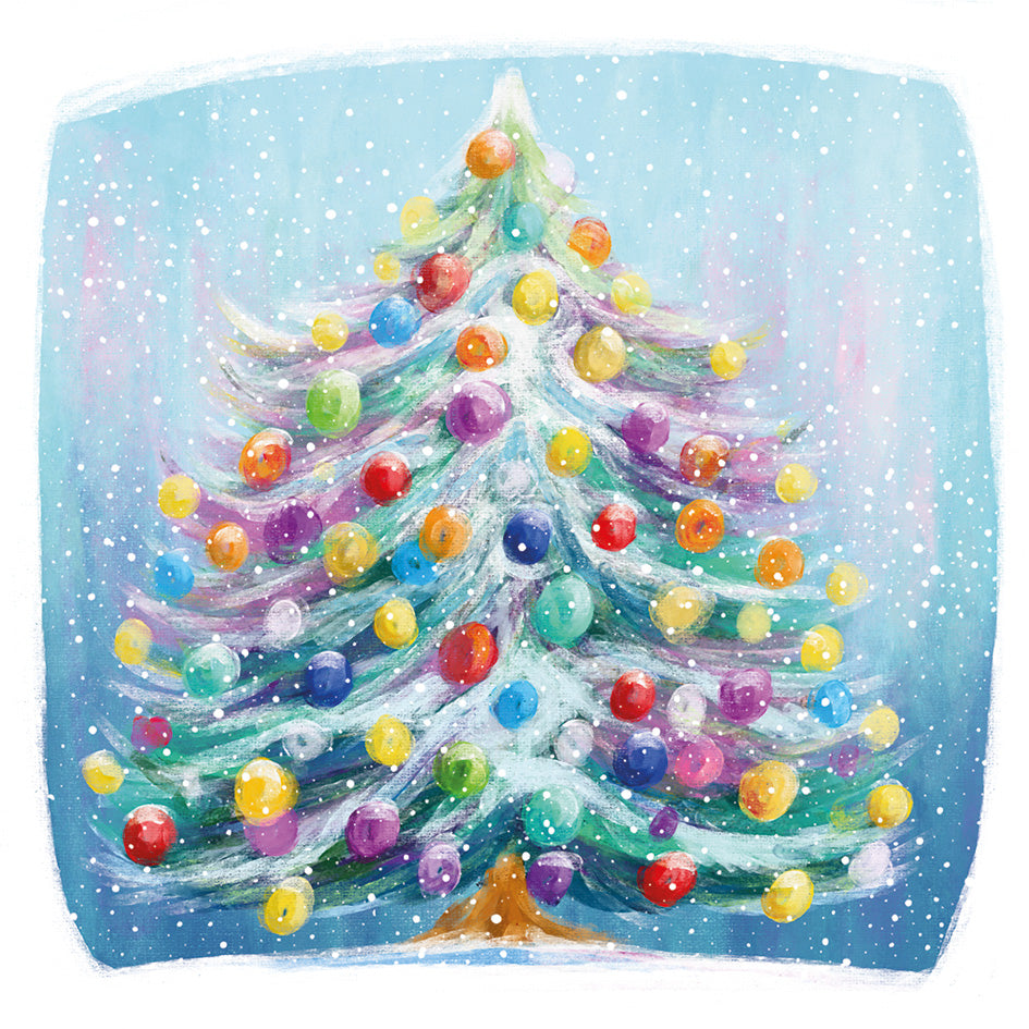 'Colourful Tree' Pack of 10 cards